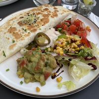 Vegan Quesadilla with fake meat at La Fiesta in Linz