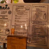 Menu at Farma Burgerownia Roslinna in Krakow