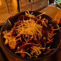 Poutine chips at Farma Burgerownia Roslinna in Krakow