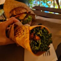 Wrap gyros at Farma Burgerownia Roslinna in Krakow