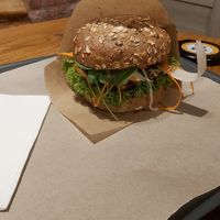 Really good food and good prices. We paid approx £23 for a burger and two potato wedges portions and a homemade lemonade. Staff were friendly and the decor was lovely at Farma Burgerownia Roslinna in Krakow