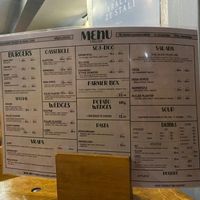 Menu at Farma Burgerownia Roslinna in Krakow