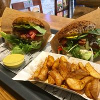 Gyro &a cheese burgers  at Farma Burgerownia Roslinna in Krakow