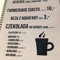 some drinks and dessert at Farma Burgerownia Roslinna in Krakow