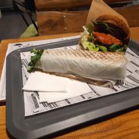 Tofu and saitan burgers at Farma Burgerownia Roslinna in Krakow