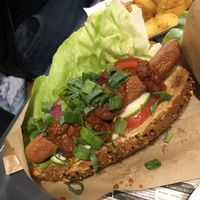 Hotdog  at Farma Burgerownia Roslinna in Krakow