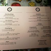 this is the menu from today  at Falafel Factory in Copenhagen