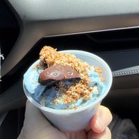 Pina colada ice cream vegan & gluten free  at Glow Juicery in Duncan