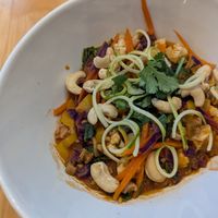 Coconut lime stir-fry at Glow Juicery in Duncan