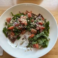 Half eaten pizzaa  at Glow Juicery in Duncan