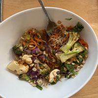 Half eaten bowl  at Glow Juicery in Duncan