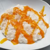 veganer Milchreis mit Mangomus at Cafe Flora in Bad Harzburg