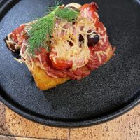 Polenta pizza  at Greenhouse Canteen & Bar in Tallebudgera-vallley