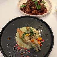 Stuffed zucchini flowers and charred brussels and beets at Greenhouse Canteen & Bar in Tallebudgera-vallley