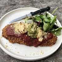 Eggplant parmigiana   at Greenhouse Canteen & Bar in Tallebudgera-vallley