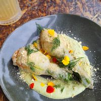 Fried zucchini flowers at Greenhouse Canteen & Bar in Tallebudgera-vallley