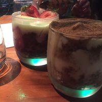 Vegan desert (tiramisu in the front) at Greenhouse Canteen & Bar in Tallebudgera-vallley