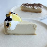 Lemon cheesecakee  at Greenhouse Canteen & Bar in Tallebudgera-vallley
