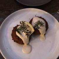 Krab cake  at Greenhouse Canteen & Bar in Tallebudgera-vallley