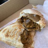 Mushroom and cashew crema   at World Empanadas in Burbank