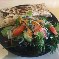 Sweet Potato and Blackbean Burrito  at The Aspy Cafe in Lancefield