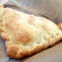 Vegan pastie at The Aspy Cafe in Lancefield