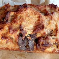 Vegan banana, walnut & chocolate bread at The Aspy Cafe in Lancefield