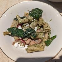 pesto 'chicken' pasta salad at Veganyumm Bakehouse in Brisbane