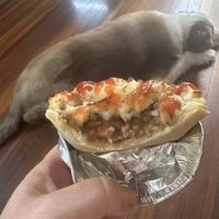 Inside the Shepards pie   at Veganyumm Bakehouse in Brisbane