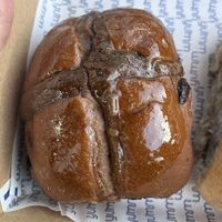 Chocolate hot Cross bun  at Veganyumm Bakehouse in Brisbane