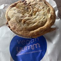 Steak, cheese and bacon pie  at Veganyumm Bakehouse in Brisbane