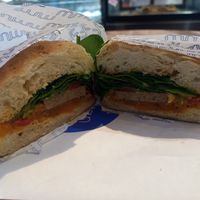 Roast pumpkin smoky tofu toastie with Chipotle sauce - so good! at Veganyumm Bakehouse in Brisbane