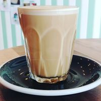 Almond latte at Veganyumm Bakehouse in Brisbane