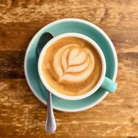 Latte con avena  at Pum Pum Cafe in Madrid