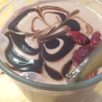 Chocolate and banana smoothie  at Cafe Vida in La Paz
