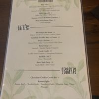 Food menu. That’s it!  at Cafe Pontotoc in Memphis