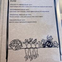 Soups and salads  at ONO in Rhodes