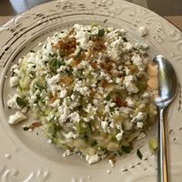 Special of the day: Risotto with lemon zucchini and vegan feta at ONO in Rhodes