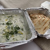 Takeaway tzatziki & pitta  at ONO in Rhodes