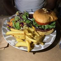 Veggie and bean burger at ONO in Rhodes