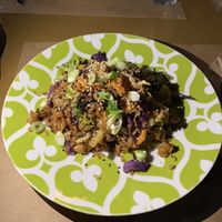 Thai dish with pineapple-rice and peanuts at ONO in Rhodes