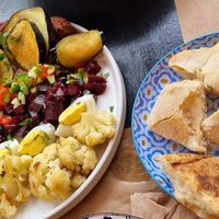 Israeli mixed plate at ONO in Rhodes