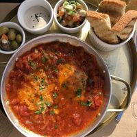 vegan shakahuka  at ONO in Rhodes