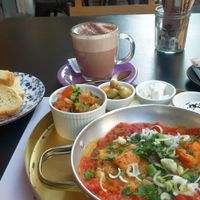 Vegan shakshouka at ONO in Rhodes