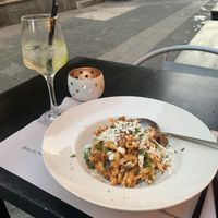 Aubergine pasta  at ONO in Rhodes