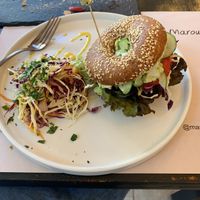 Avo, cheese bagel  at ONO in Rhodes