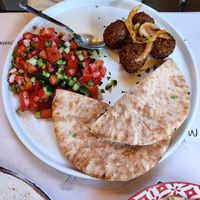 Falafel with pita at ONO in Rhodes