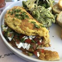 Vegan chickpea omelette   at ONO in Rhodes