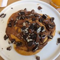 Special vegan Oreo pancakes at ONO in Rhodes