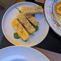 Vegan version of the fried halloumi sticks at ONO in Rhodes